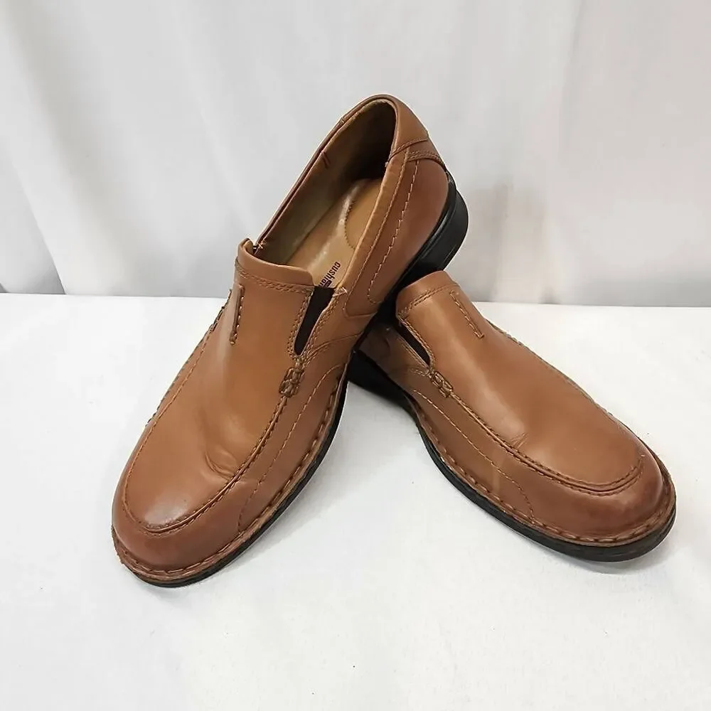 Clarks Northam Racer Slip On Leather Loafer Cognac Men's 11 Casual Ortholite